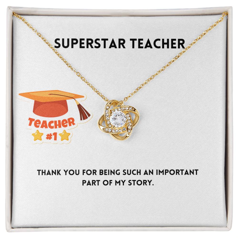 Superstar Teacher | Thank You | Pendant Necklace