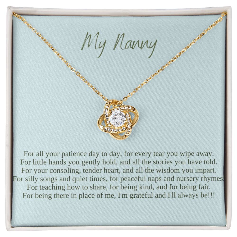 My Nanny | I Am Grateful And I'll Always Be | Professional Pendant Necklace