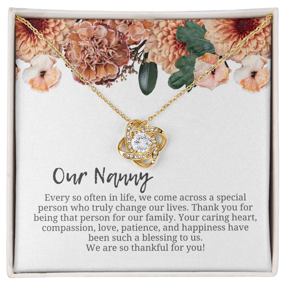 Our Nanny | We Are Thankful For You | Professional Necklace Gift