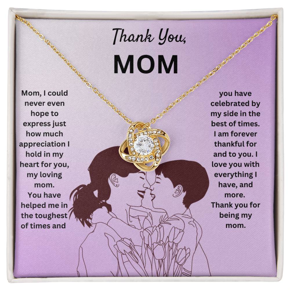 Thank You Mom | Thank You For Being My Mom | Pendant Necklace