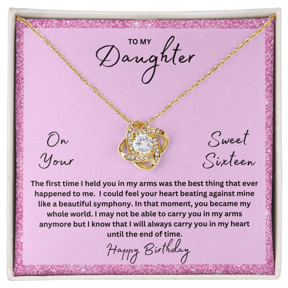 To My Daughter On Your Sweet Sixteen | Happy Birthday | Jewelry Necklace Gift
