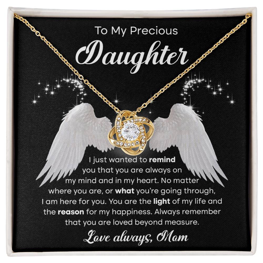 You Are The Light Of My Life - Gift for Daughter - Love Knot Necklace