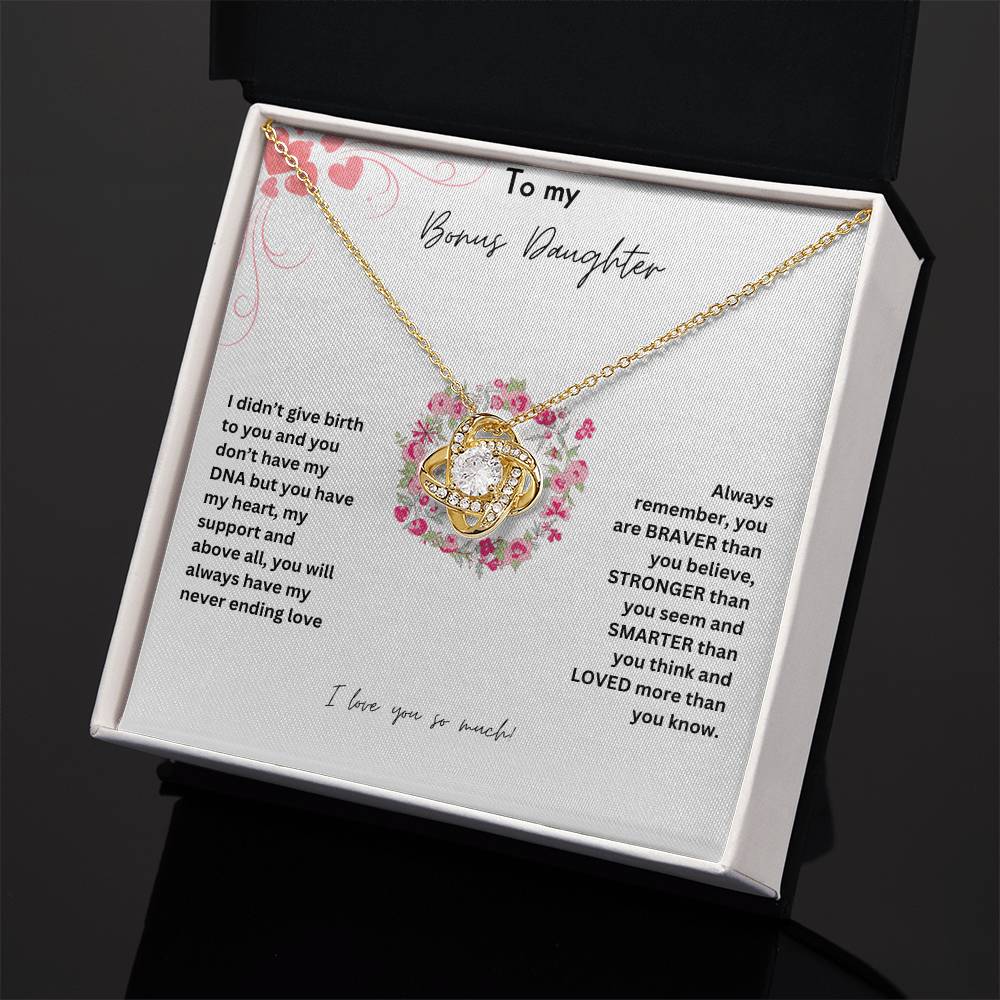 To My Bonus Daughter | You Are Braver Than You Believe | Jewelry Necklace