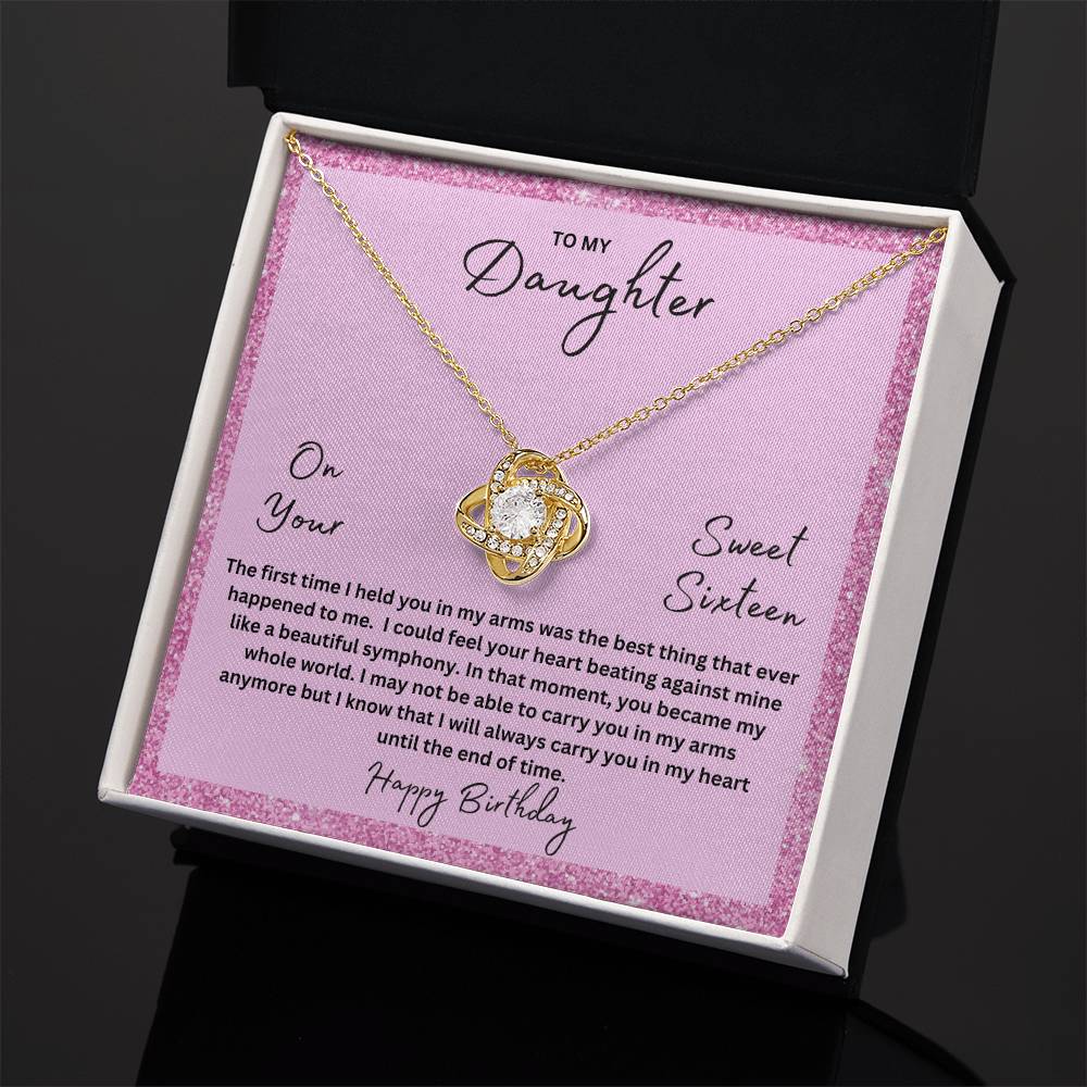 To My Daughter On Your Sweet Sixteen | Happy Birthday | Jewelry Necklace Gift