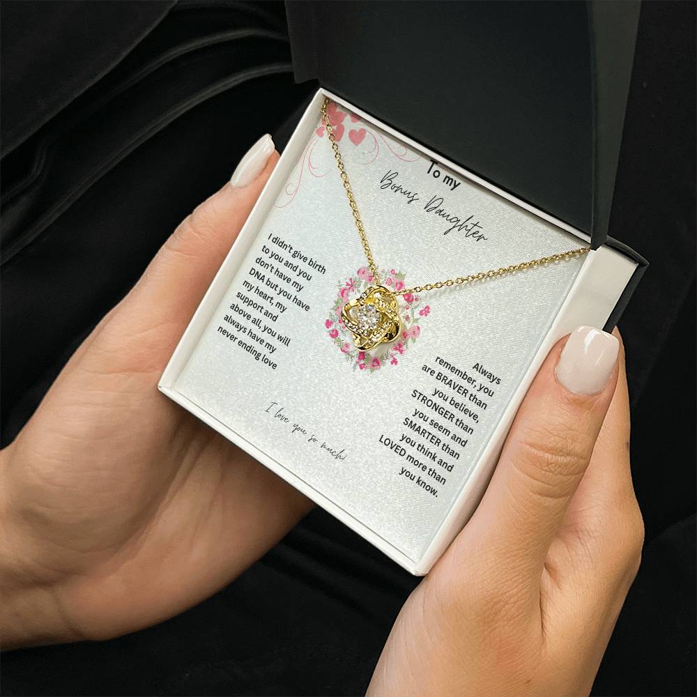 To My Bonus Daughter | You Are Braver Than You Believe | Jewelry Necklace