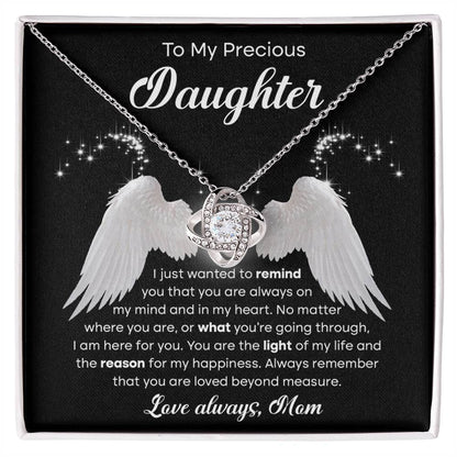 You Are The Light Of My Life - Gift for Daughter - Love Knot Necklace