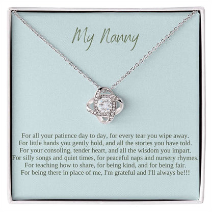 My Nanny | I Am Grateful And I'll Always Be | Professional Pendant Necklace