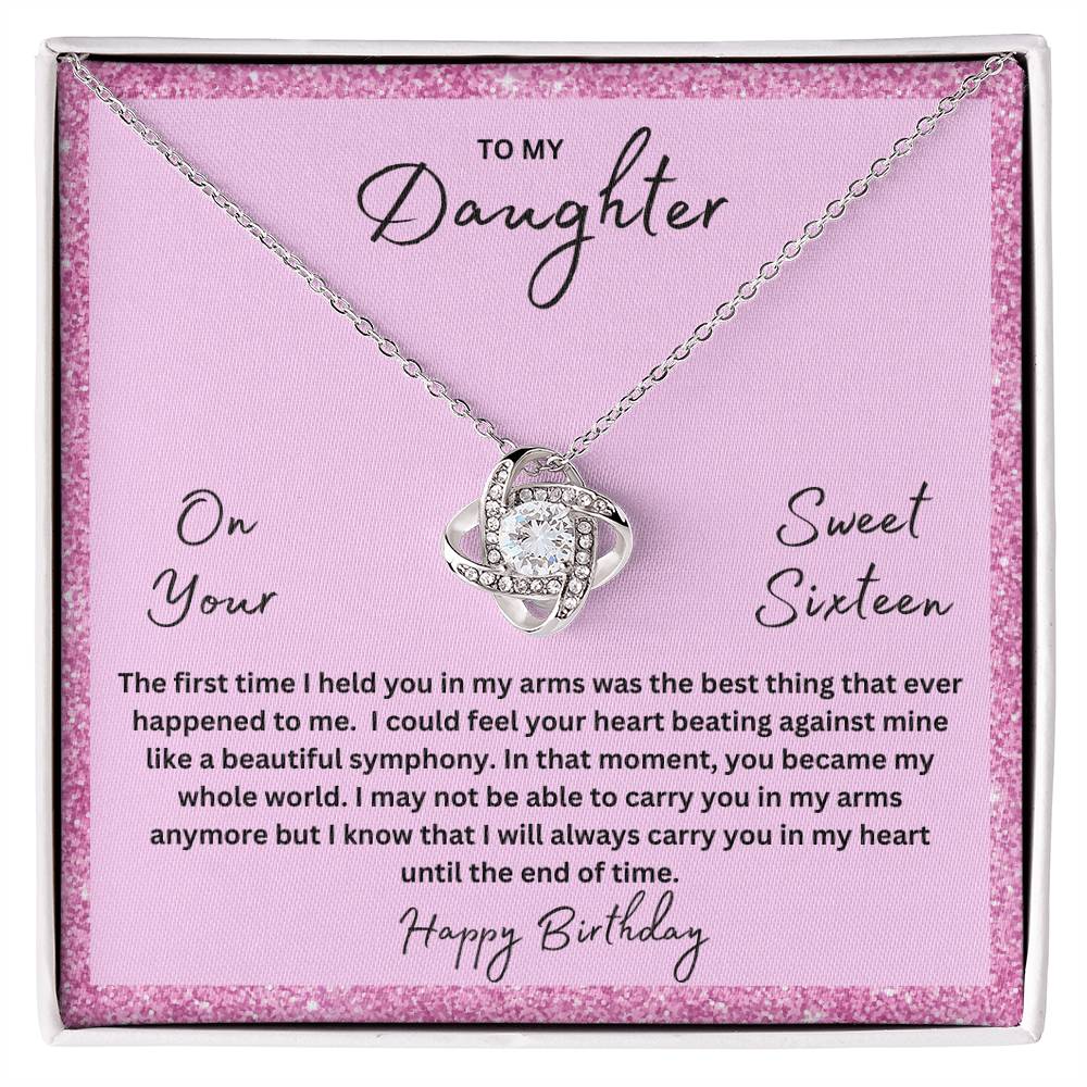 To My Daughter On Your Sweet Sixteen | Happy Birthday | Jewelry Necklace Gift