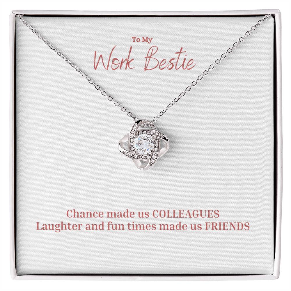 To My Work Bestie | Chance Made Us Colleagues | Professional Necklace Gift