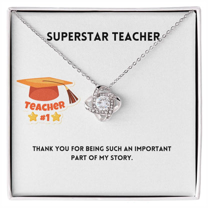 Superstar Teacher | Thank You | Pendant Necklace