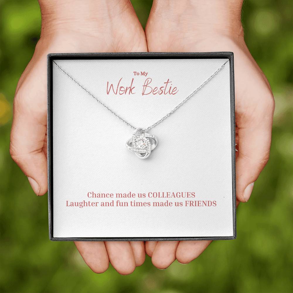 To My Work Bestie | Chance Made Us Colleagues | Professional Necklace Gift