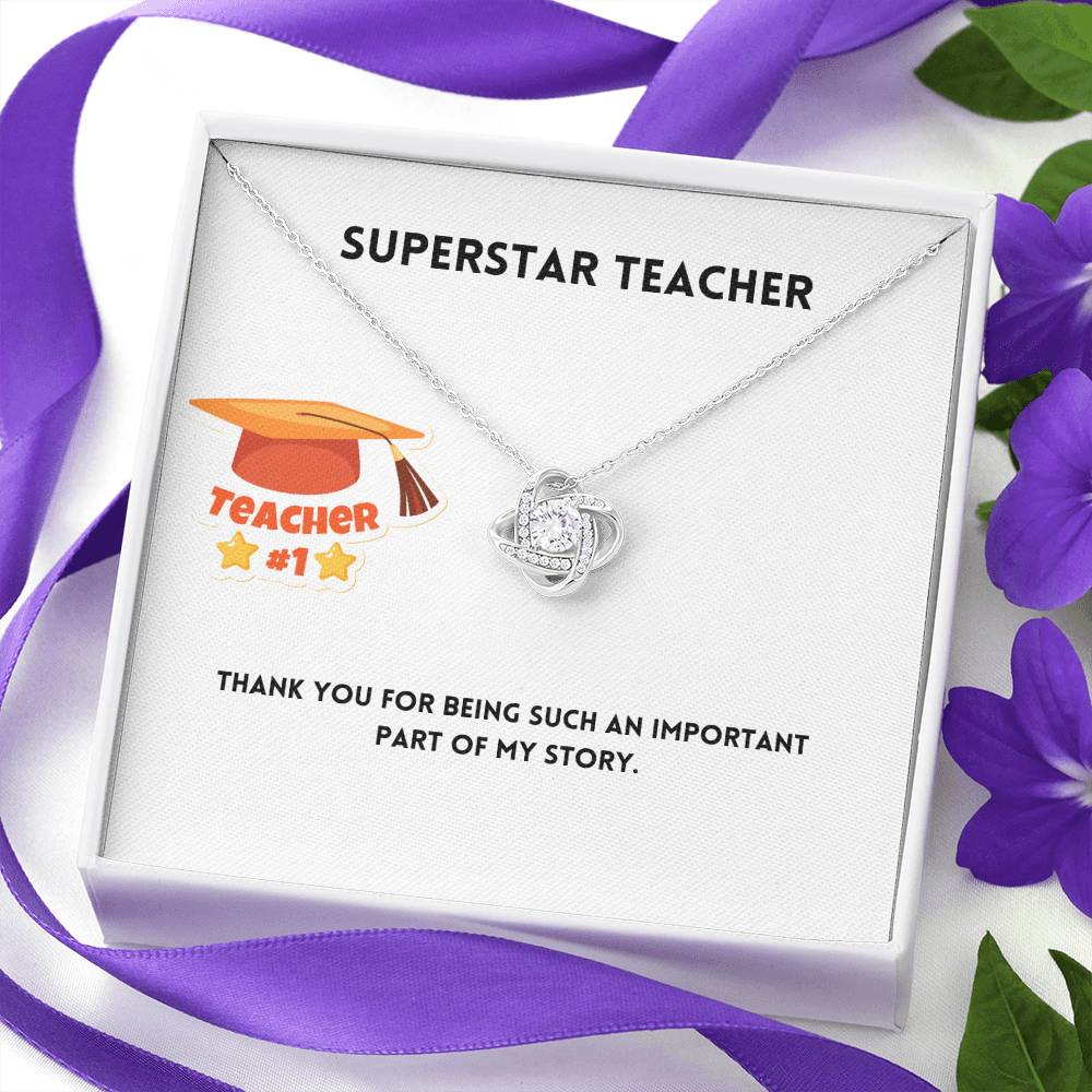 Superstar Teacher | Thank You | Pendant Necklace