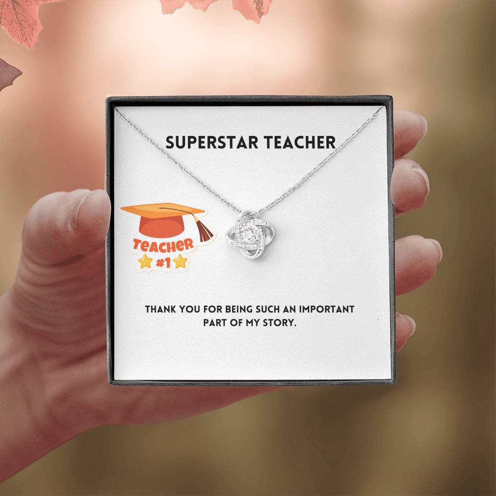 Superstar Teacher | Thank You | Pendant Necklace