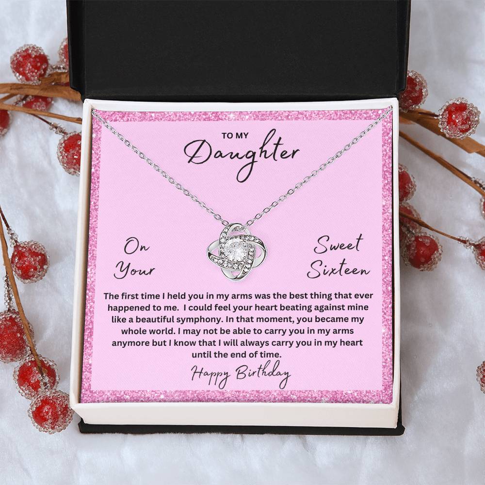 To My Daughter On Your Sweet Sixteen | Happy Birthday | Jewelry Necklace Gift