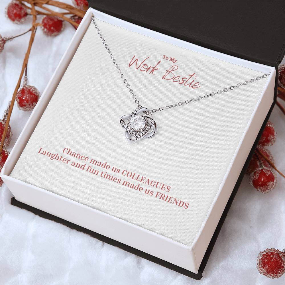 To My Work Bestie | Chance Made Us Colleagues | Professional Necklace Gift