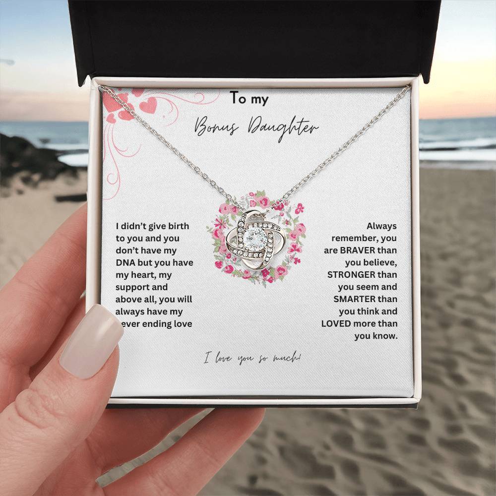 To My Bonus Daughter | You Are Braver Than You Believe | Jewelry Necklace
