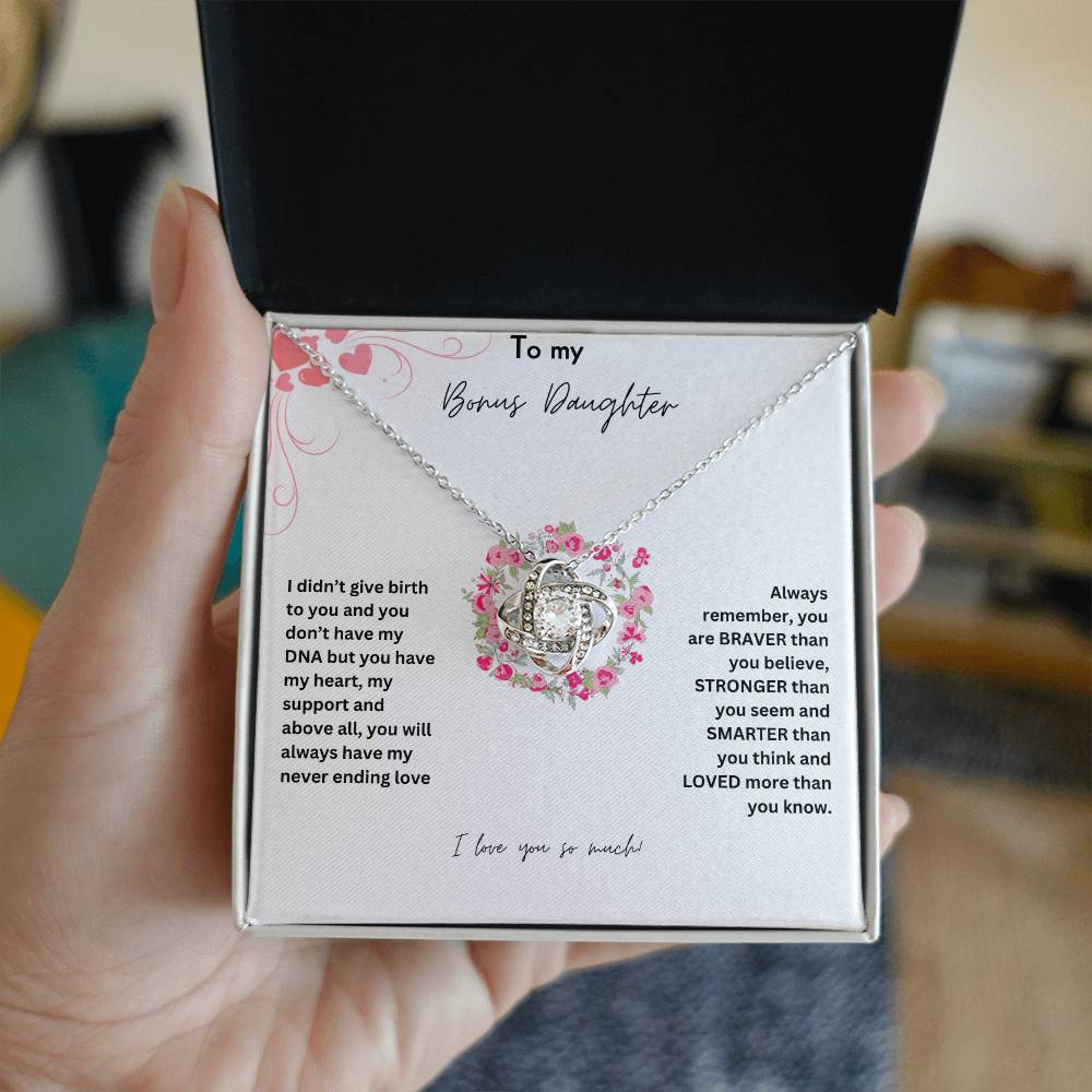 To My Bonus Daughter | You Are Braver Than You Believe | Jewelry Necklace