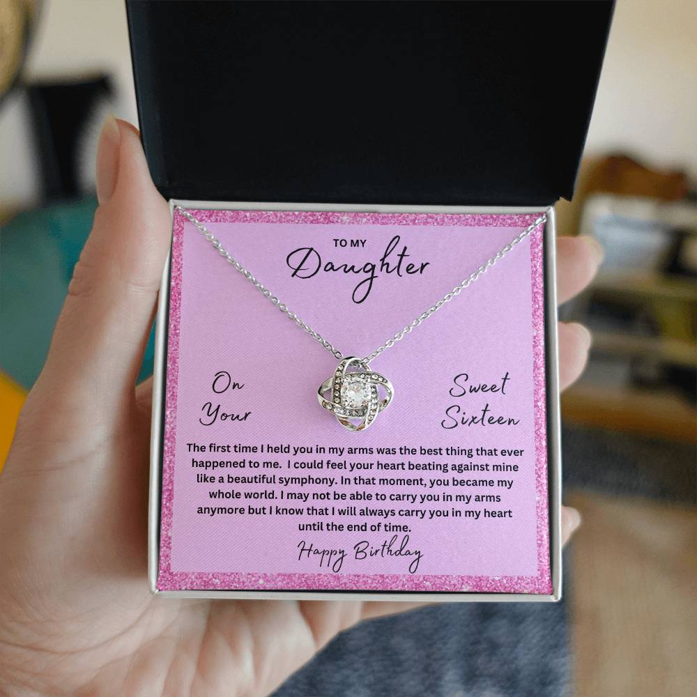 To My Daughter On Your Sweet Sixteen | Happy Birthday | Jewelry Necklace Gift