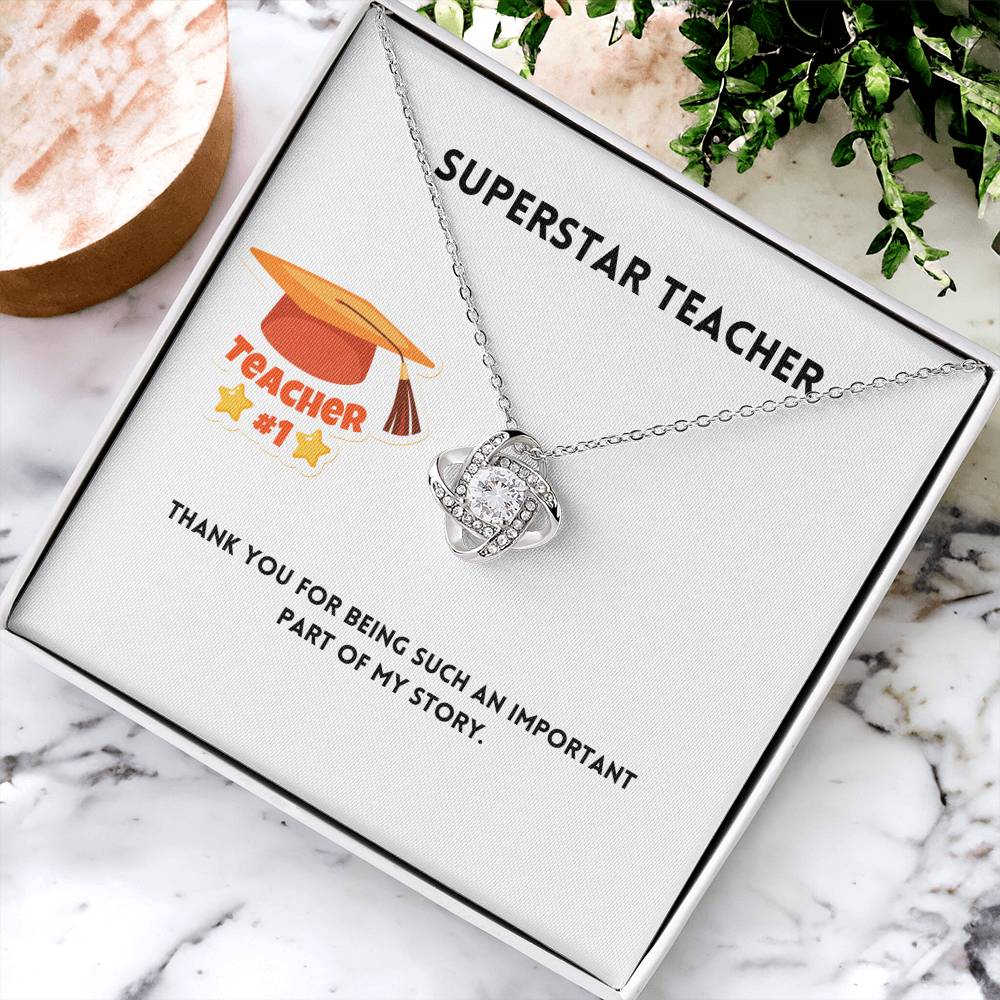 Superstar Teacher | Thank You | Pendant Necklace