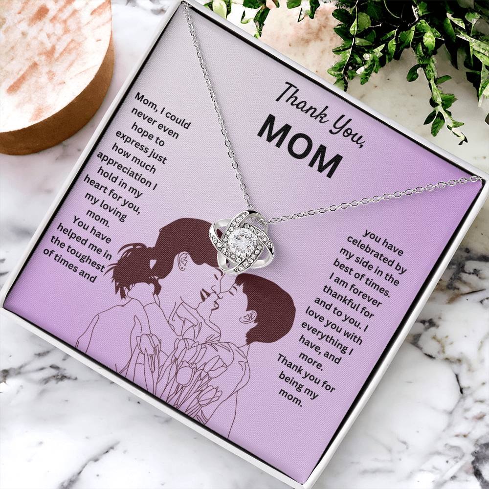 Thank You Mom | Thank You For Being My Mom | Pendant Necklace