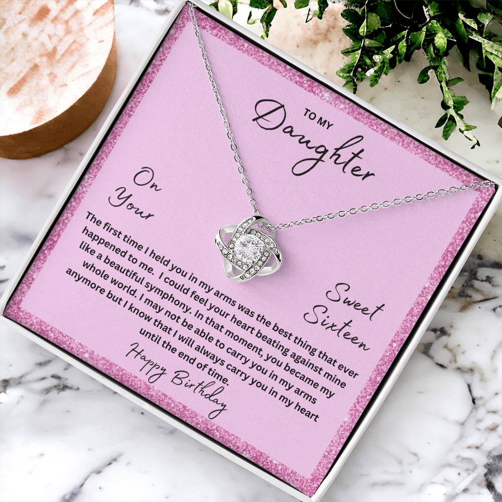 To My Daughter On Your Sweet Sixteen | Happy Birthday | Jewelry Necklace Gift