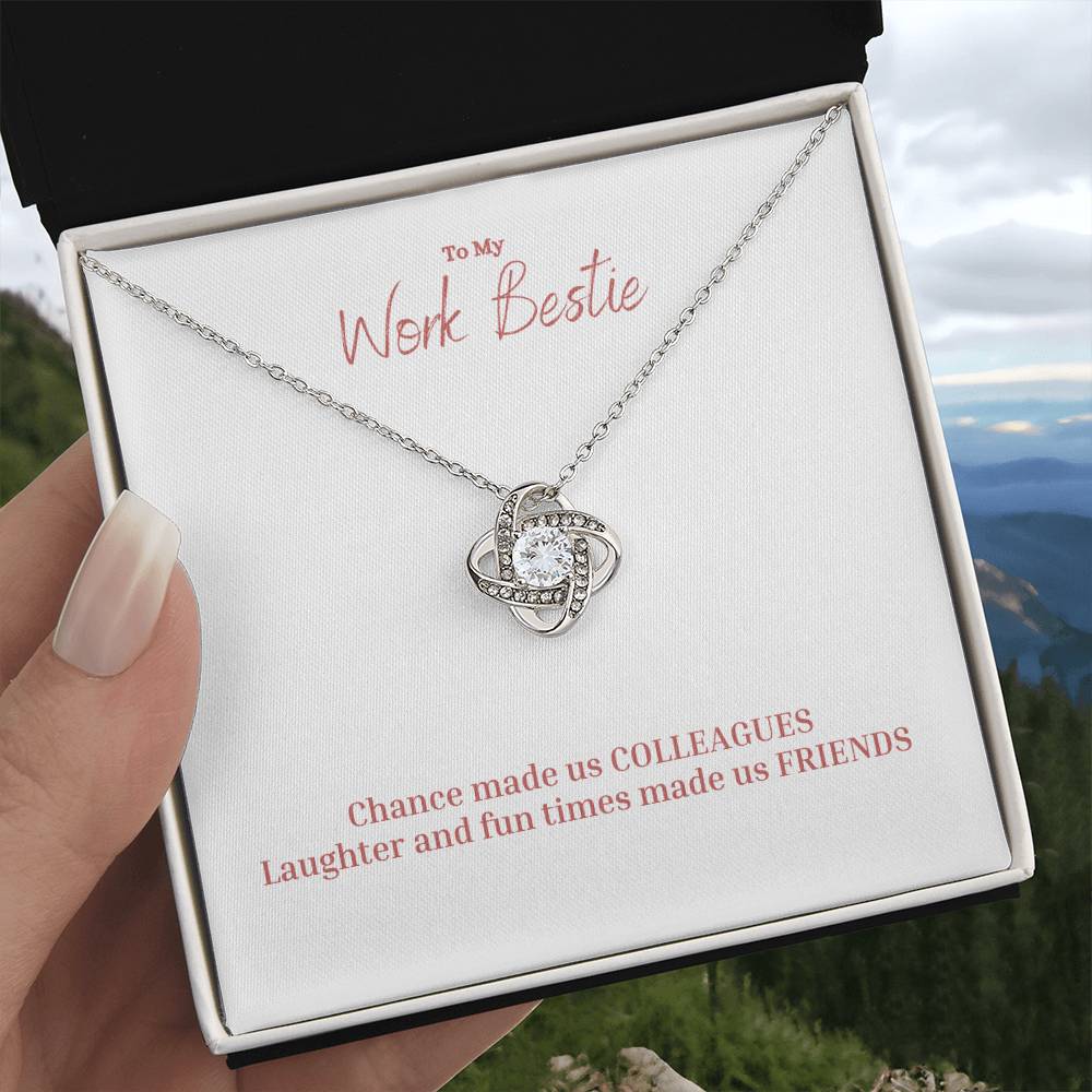 To My Work Bestie | Chance Made Us Colleagues | Professional Necklace Gift