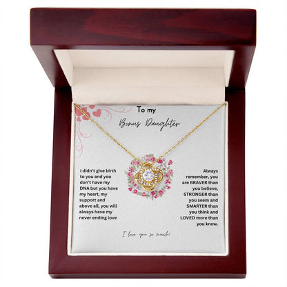 To My Bonus Daughter | You Are Braver Than You Believe | Jewelry Necklace