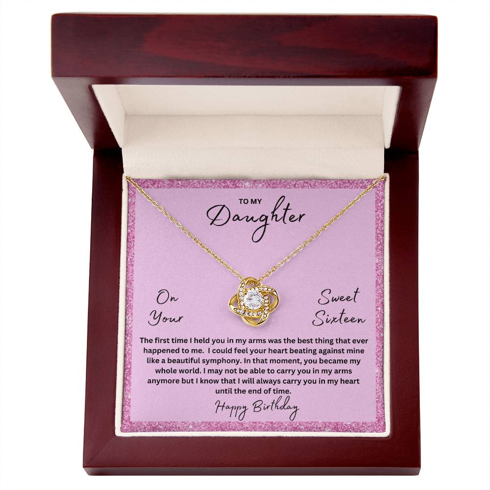 To My Daughter On Your Sweet Sixteen | Happy Birthday | Jewelry Necklace Gift