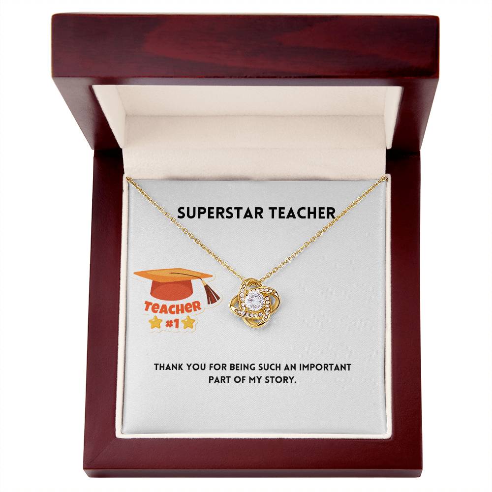 Superstar Teacher | Thank You | Pendant Necklace