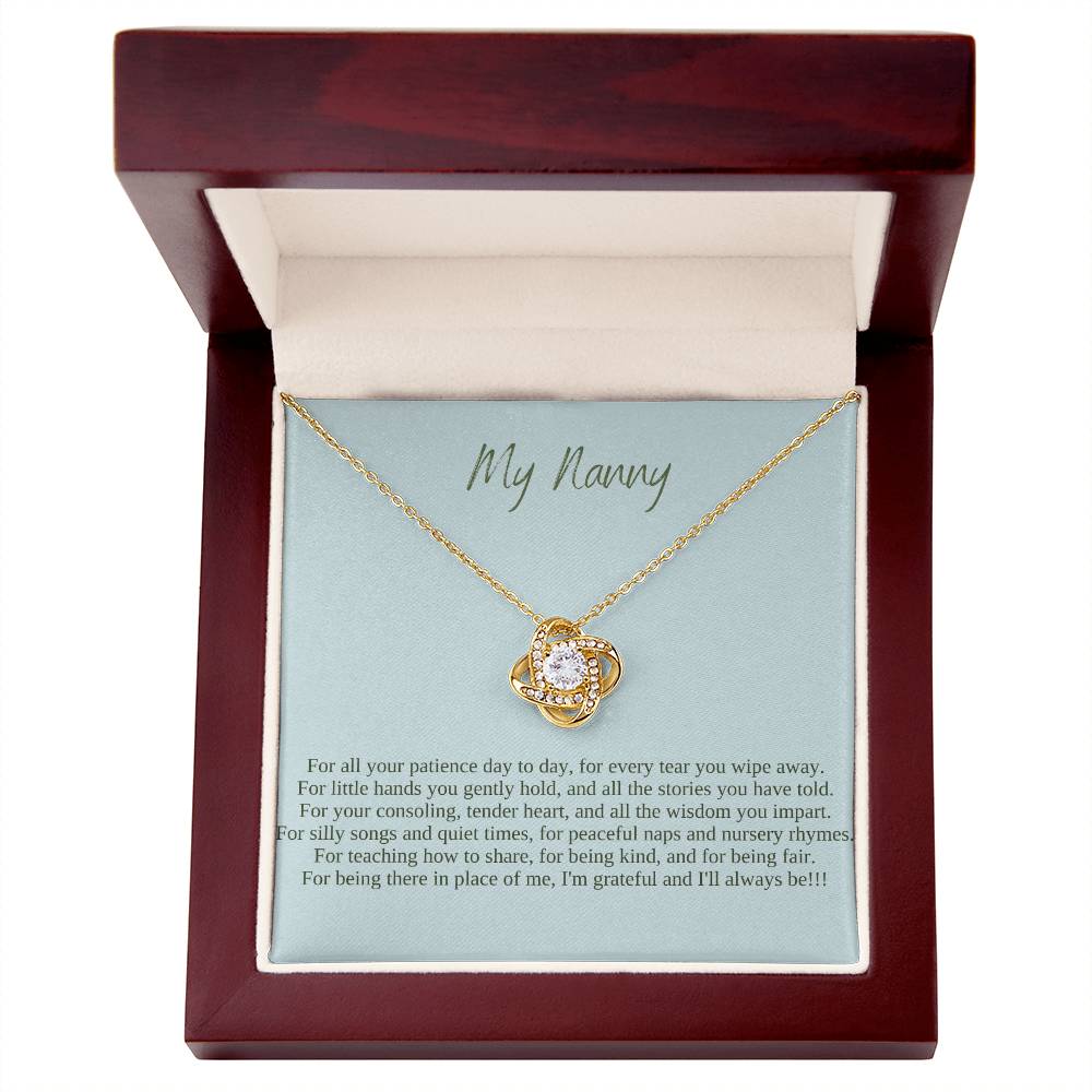 My Nanny | I Am Grateful And I'll Always Be | Professional Pendant Necklace