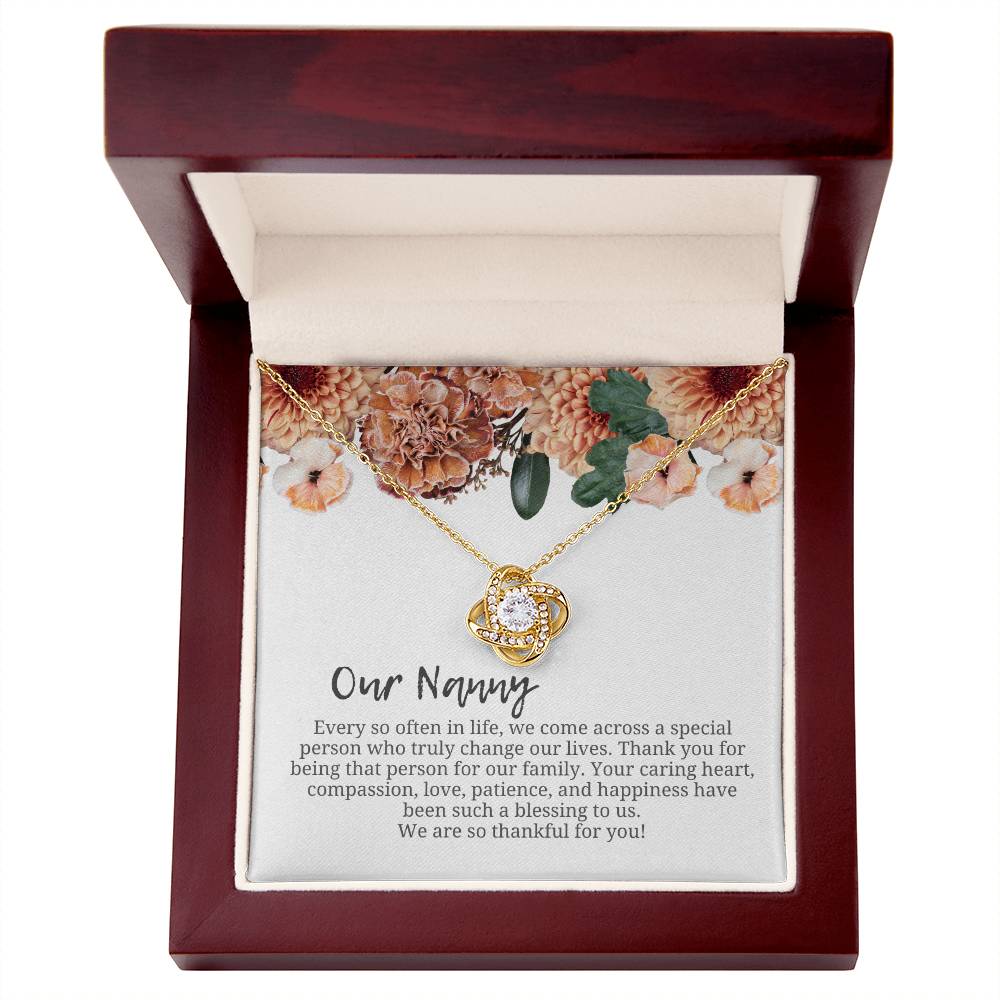 Our Nanny | We Are Thankful For You | Professional Necklace Gift
