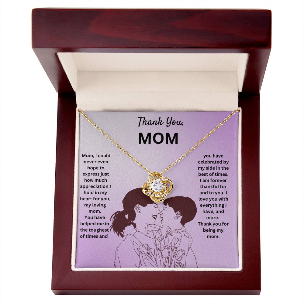 Thank You Mom | Thank You For Being My Mom | Pendant Necklace