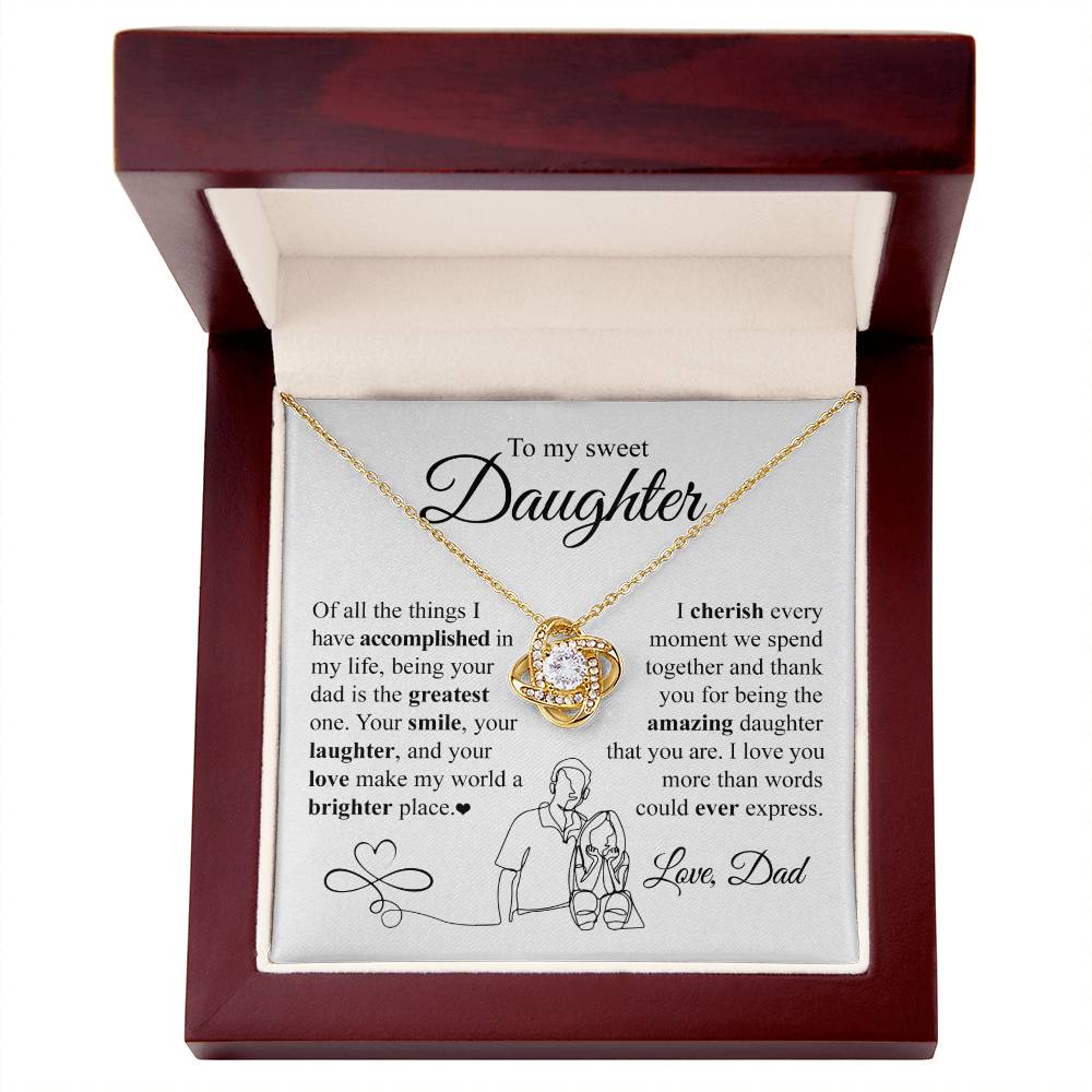 More Than Words - Gift for Daughter - Love Knot Necklace