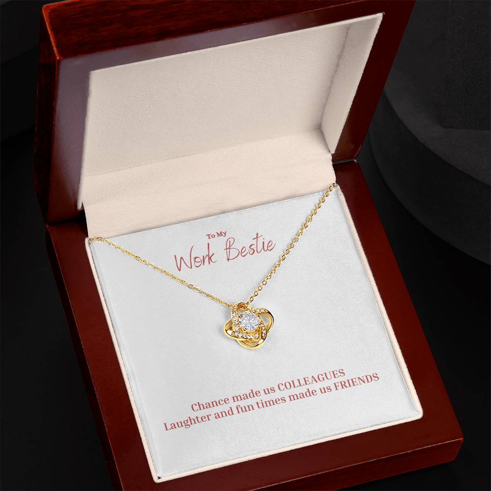To My Work Bestie | Chance Made Us Colleagues | Professional Necklace Gift