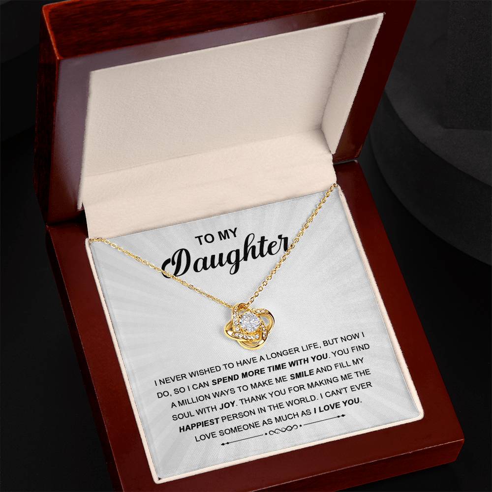 Spend More Time - Gift for Daughter - Love Knot Necklace