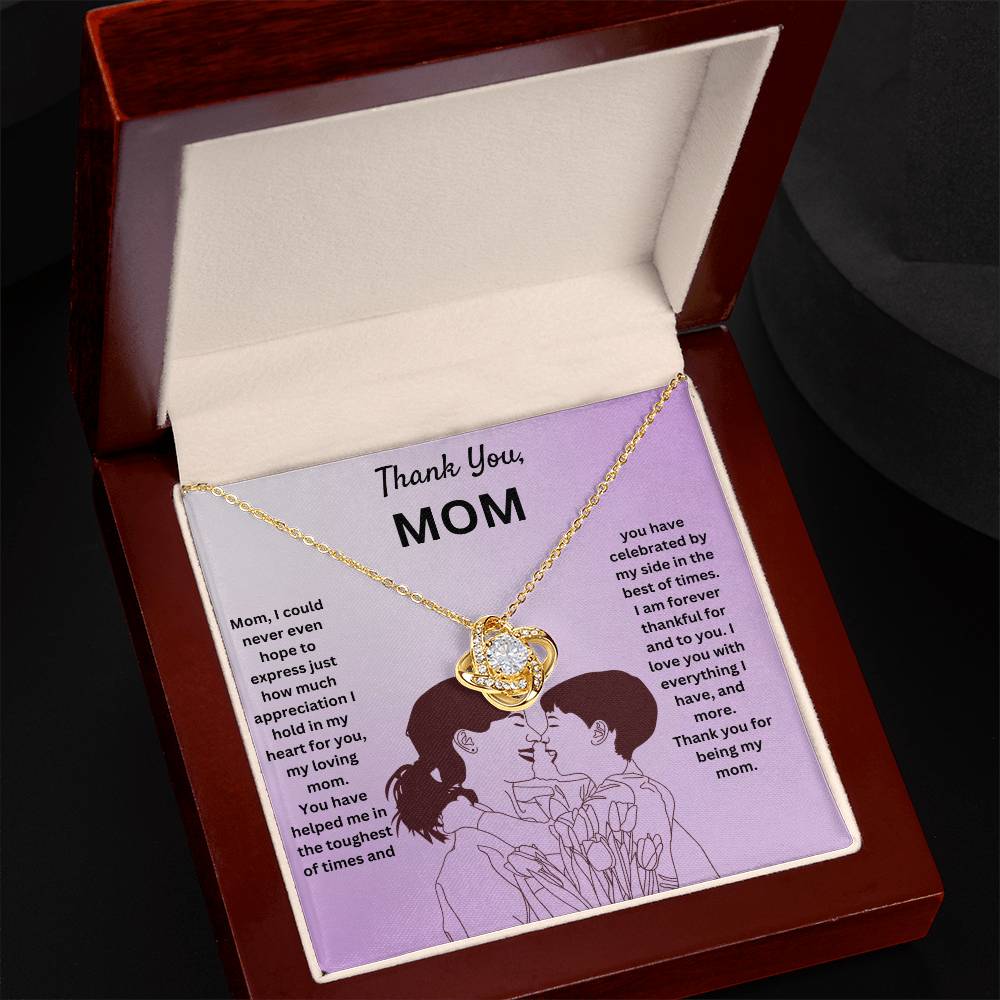 Thank You Mom | Thank You For Being My Mom | Pendant Necklace