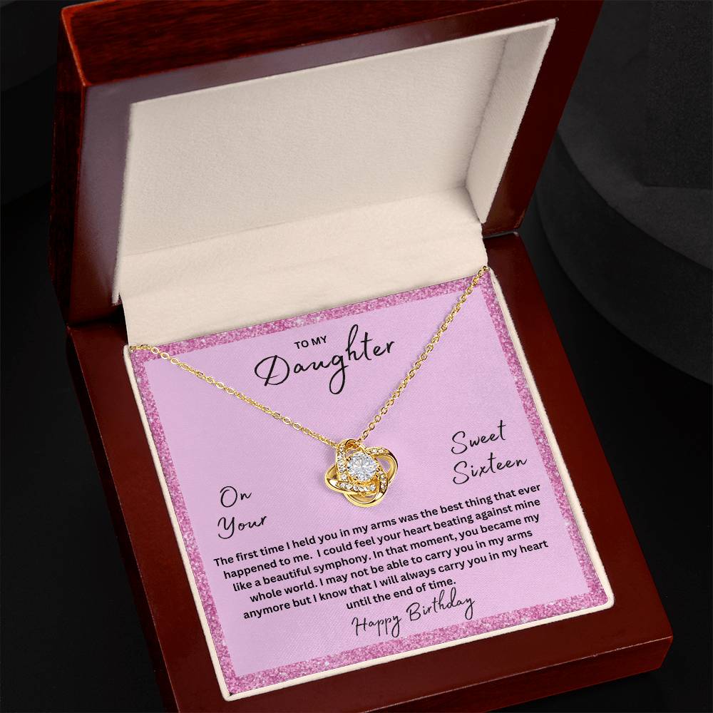 To My Daughter On Your Sweet Sixteen | Happy Birthday | Jewelry Necklace Gift