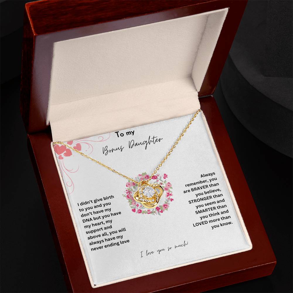 To My Bonus Daughter | You Are Braver Than You Believe | Jewelry Necklace
