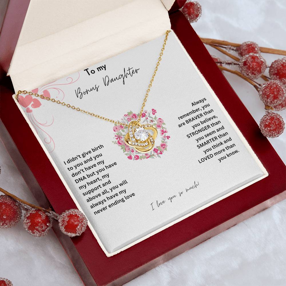 To My Bonus Daughter | You Are Braver Than You Believe | Jewelry Necklace