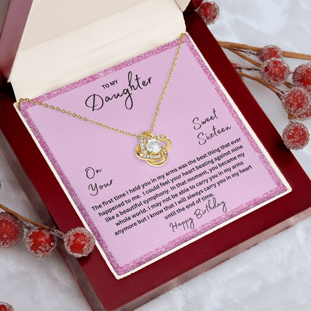 To My Daughter On Your Sweet Sixteen | Happy Birthday | Jewelry Necklace Gift
