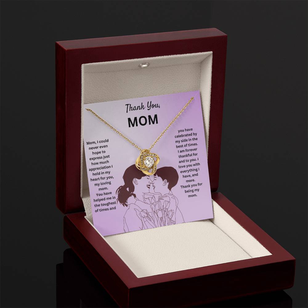 Thank You Mom | Thank You For Being My Mom | Pendant Necklace