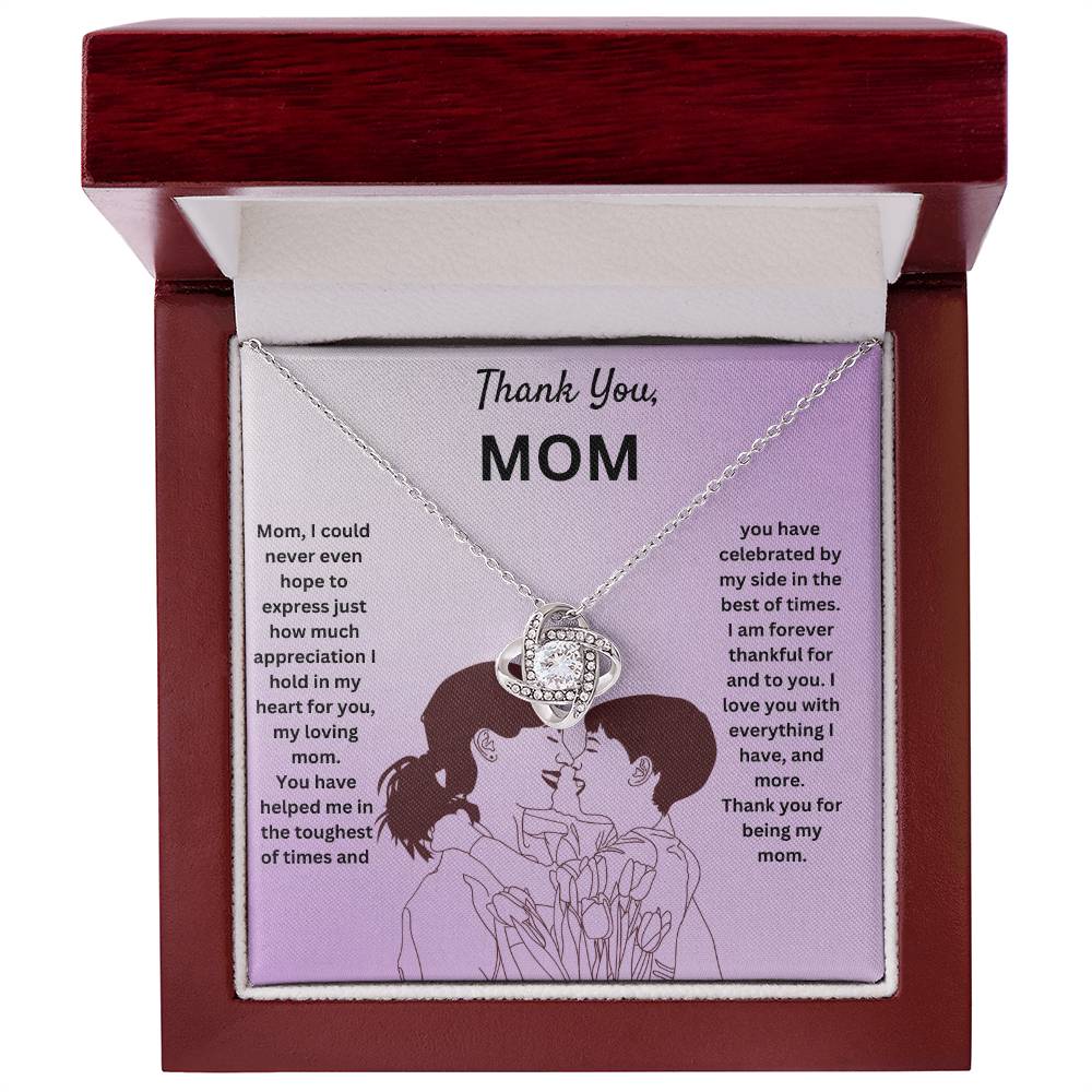 Thank You Mom | Thank You For Being My Mom | Pendant Necklace