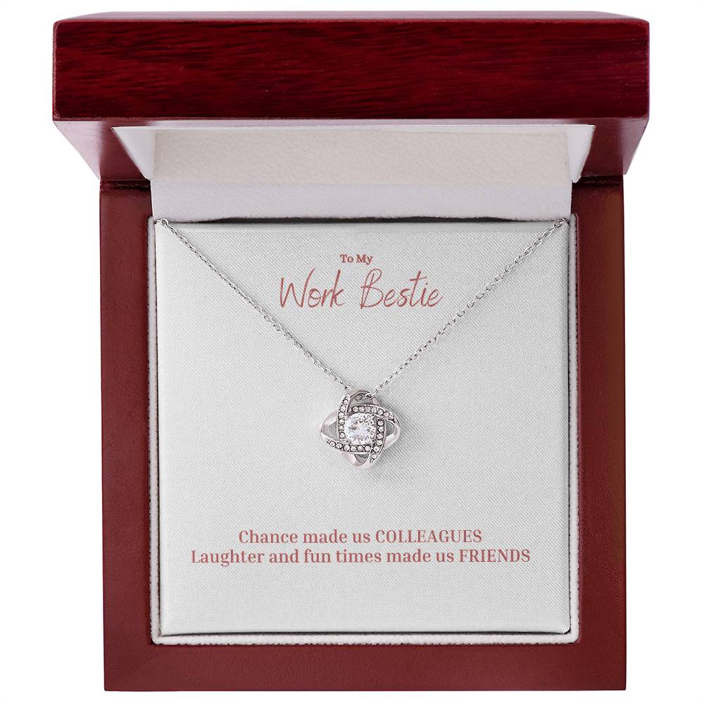 To My Work Bestie | Chance Made Us Colleagues | Professional Necklace Gift