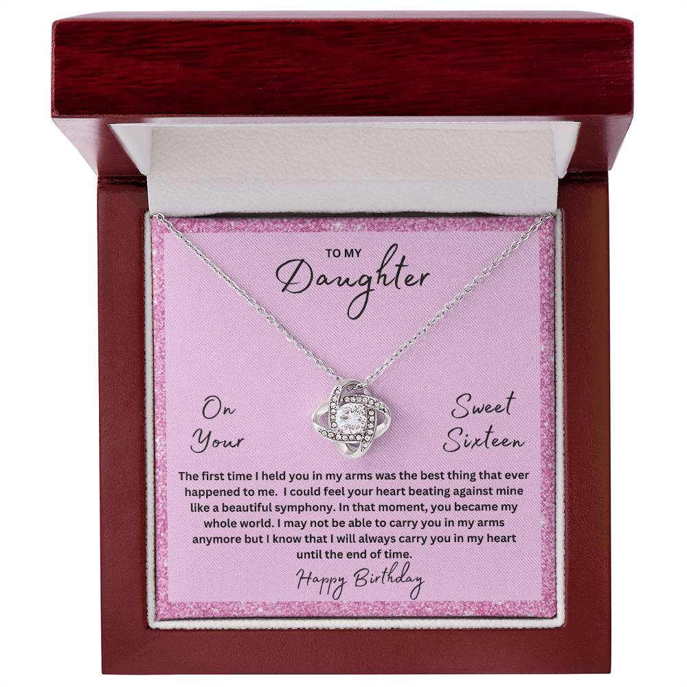 To My Daughter On Your Sweet Sixteen | Happy Birthday | Jewelry Necklace Gift