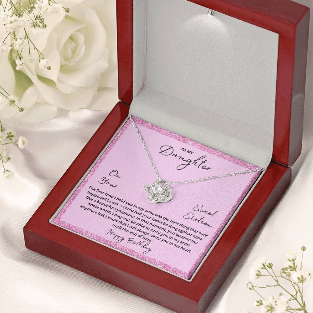 To My Daughter On Your Sweet Sixteen | Happy Birthday | Jewelry Necklace Gift
