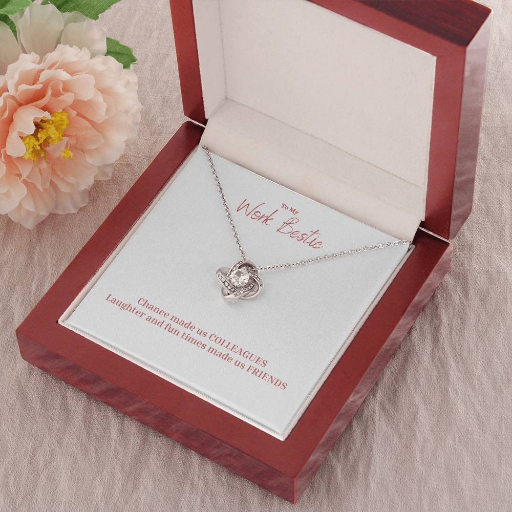 To My Work Bestie | Chance Made Us Colleagues | Professional Necklace Gift