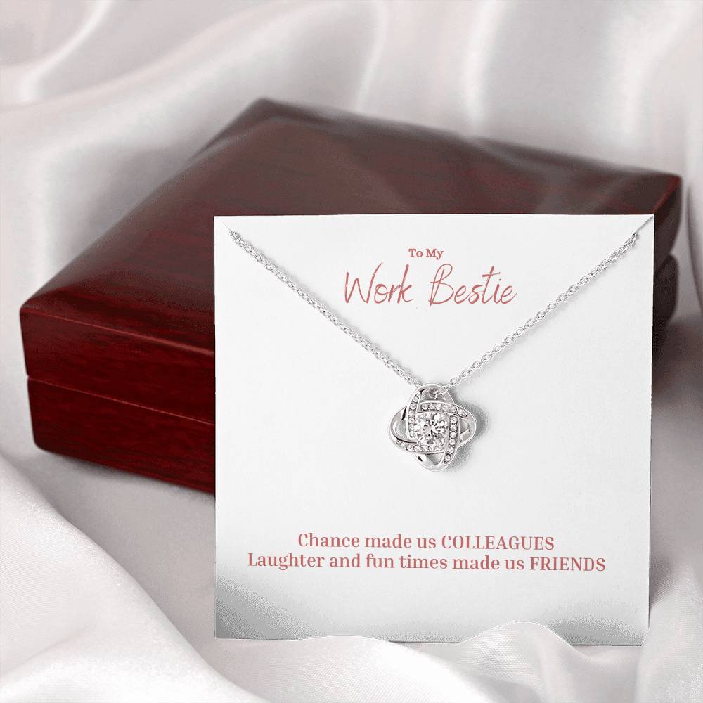 To My Work Bestie | Chance Made Us Colleagues | Professional Necklace Gift