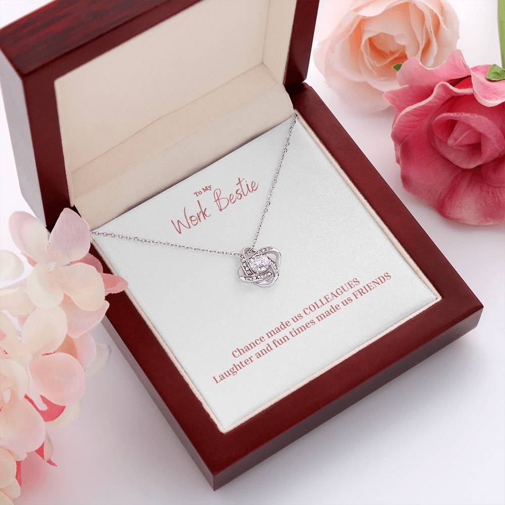 To My Work Bestie | Chance Made Us Colleagues | Professional Necklace Gift
