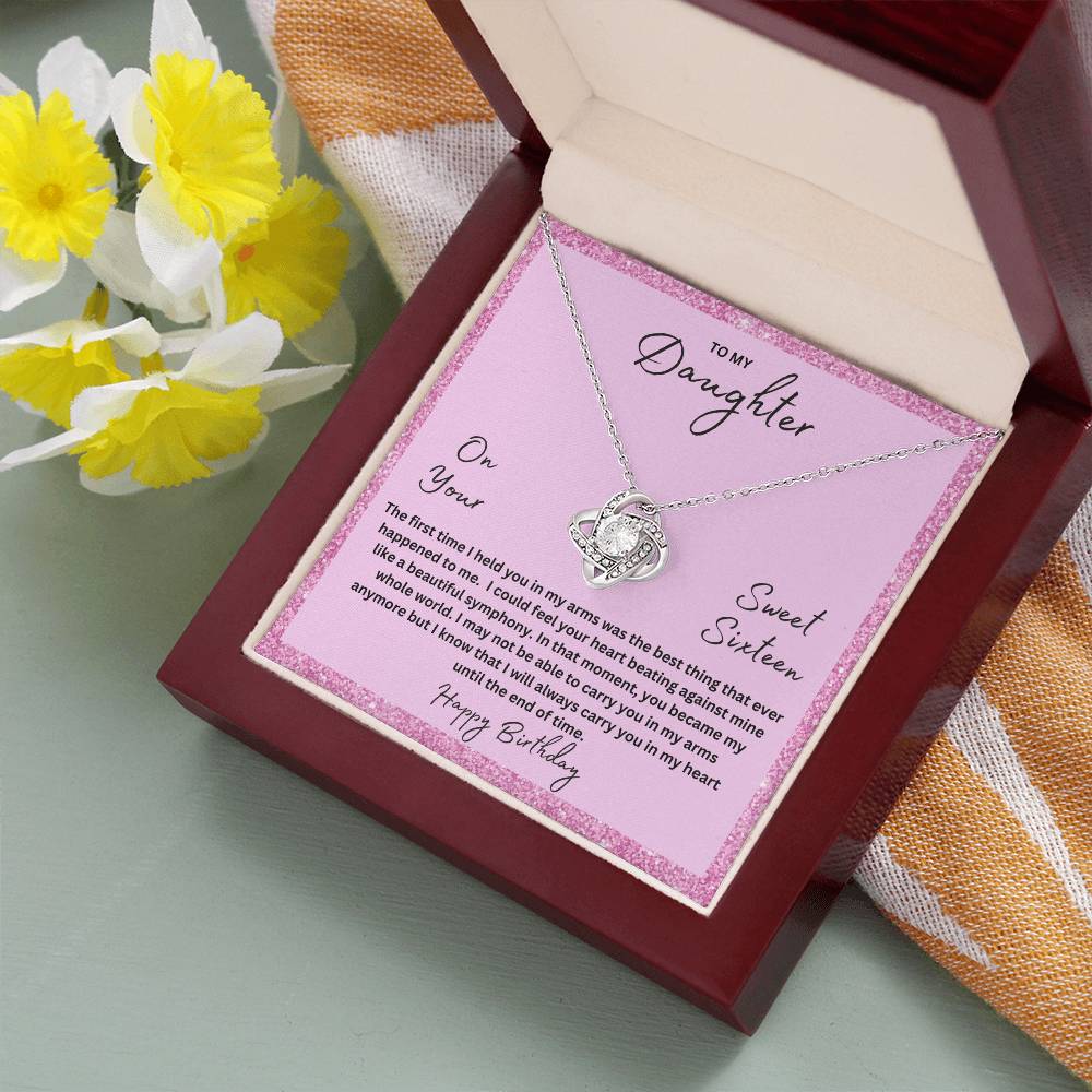 To My Daughter On Your Sweet Sixteen | Happy Birthday | Jewelry Necklace Gift