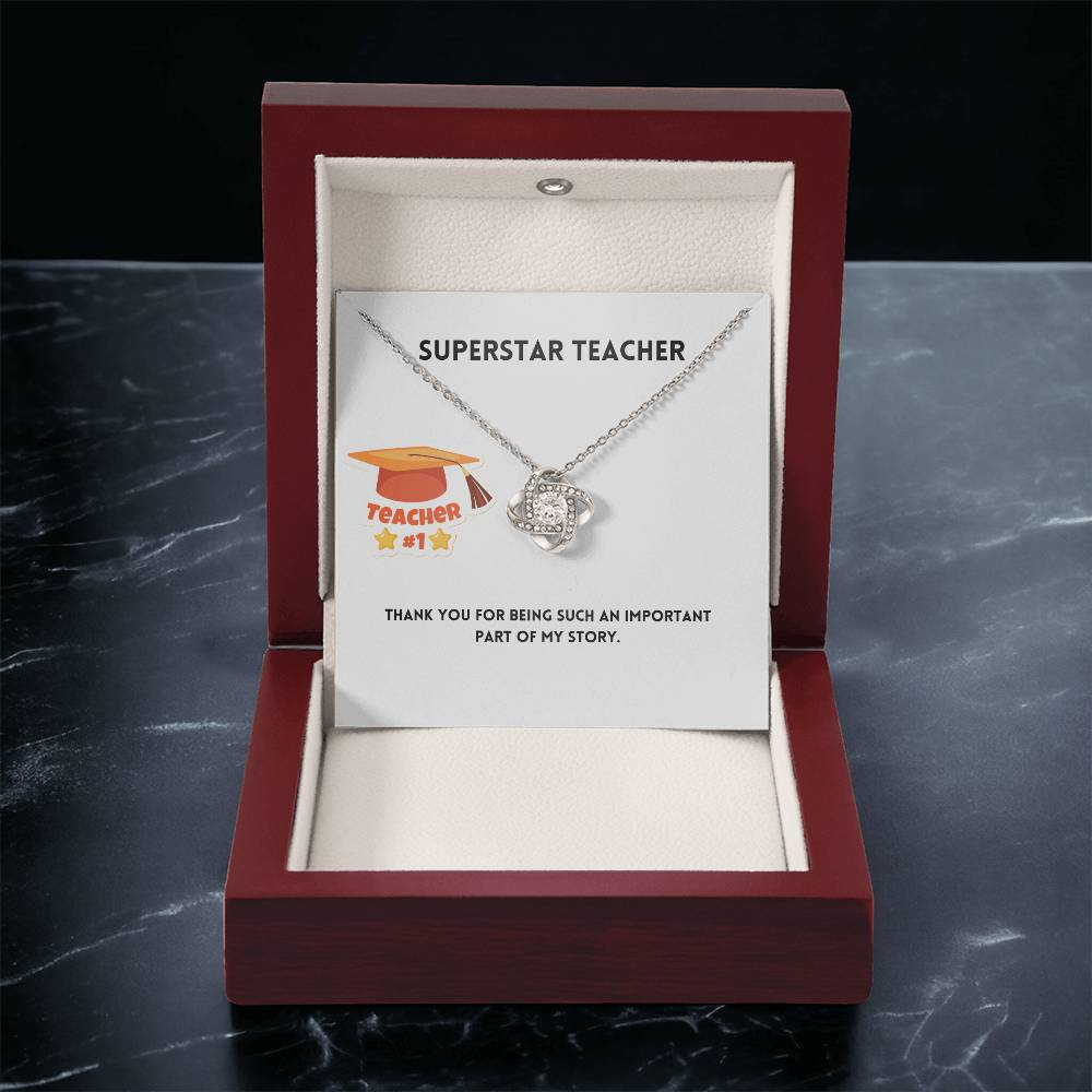 Superstar Teacher | Thank You | Pendant Necklace